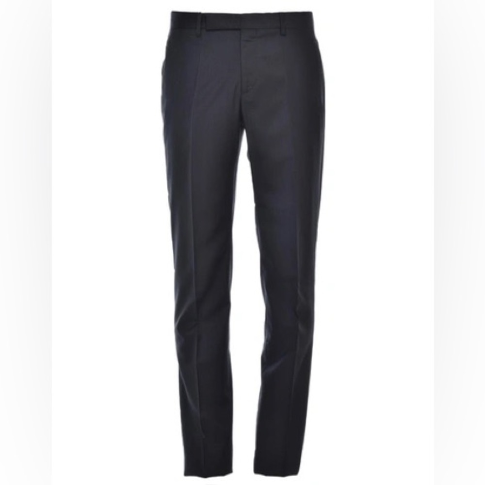 MAISON MARGIELA WOOL TROUSERS IN BLACK UNHEMMED XTRA TALL